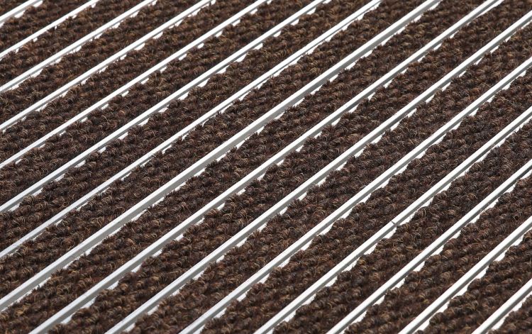 Eingangsmatte auf Aluminiumträgerprofil 17R Premium - Marron
