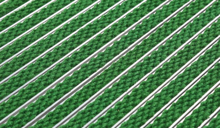 Eingangsmatte auf Aluminiumträgerprofil 17R Premium - Vert uni